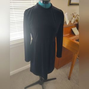 Talbot's petite black velvet dress